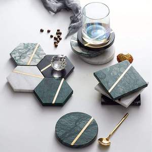 Handmade Wholesale Decorative Natural metallic <b>White</b> black Marble <b>coasters</b> <b>white</b> <b>coaster</b> and black <b>white</b> <b>coaster</b> <b>coasters</b> - Product Image 1