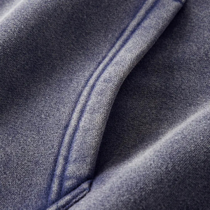 Sweats à capuche en coton lourd sans ficelle de haute qualité sweat à capuche pour hommes sérigraphie personnalisée lavée à l'acide avec fermeture éclair - Product Image 5