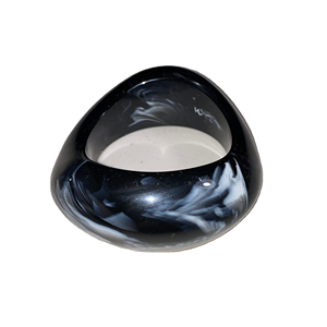 Meilleure vente de bijoux ronds en résine noire pour femmes, artisanat, mode, manchette, bracelets, bracelets à vendre - Product Image 1