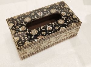 กล่องใส่กระดาษทิชชูเคลือบลายเคลือบเงาสำหรับตกแต่งบ้าน - Product Image 4