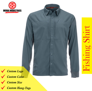 Camisa de pesca de manga larga con protección UV personalizada transpirable elegante al aire libre para hombres/camisa de pesca - Product Image 6