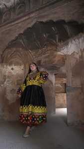 ชุดเดรส kuchi ชนเผ่าวินเทจสไตล์อัฟกานิสถาน/ปากีสถานชุดปาร์ตี้ kuchi แบบดั้งเดิมหลากสีชุดเดรส3049โคจิ - Product Image 4