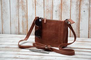 <b>Leather</b> Purse and Crossbody Bags <b>Small</b> Handmade <b>Handbag</b> Minimalist Gift LCS-0088D - Product Image 3