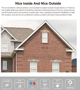 Climatisation intégrée au design élégant et fin, <span class=keywords><strong>sans</strong></span> unité extérieure, 8530-14000 BTU, adaptée aux appartements familiaux et aux hôtels - Product Image 6