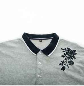 เสื้อโปโลแขนสั้นสำหรับผู้ชายเสื้อปักลายโลโก้ถักไม่ยับสำหรับฤดูร้อน - Product Image 3