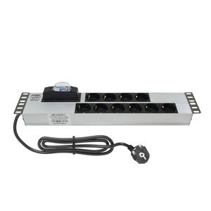 2U 10 Cách Đức Schuko Pdu Với 16A Ngắt Mạch 250V <span class=keywords><strong>AC</strong></span> Nhôm Rack Mount Cho Máy Chủ Giá F-Loại Cắm (Din49441) - Product Image 1