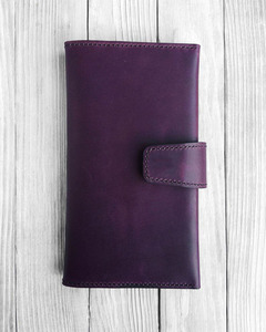 กระเป๋าสตางค์ยาวกันขโมยแบบพับสองชั้นสำหรับธุรกิจวินเทจหรูหราสำหรับผู้หญิงกระเป๋าสตางค์หนังแท้สำหรับเดินทางลายโลโก้เงินสด LWM-0018ราคาประหยัด - Product Image 5