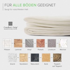Tapis de porte et tapis antidérapant en tissu non tissé blanc 60 x 100 cm, protection antidérapante - Product Image 4