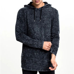 Sweat à capuche pour hommes de haute qualité 100% coton respirant et décontracté lavage à l'acide nouveauté avec des couleurs personnalisées pour l'hiver - Product Image 1