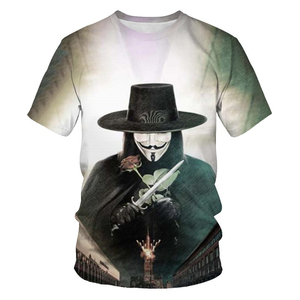 T-shirt en coton pour homme, coupe ample, respirant, manches courtes, avec impression par sublimation 3D personnalisée, haute qualité, printemps été - Product Image 3