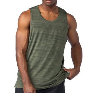 Camiseta sin mangas para culturismo, personalizada, sin costuras, elástica, de punto, con corte, chaleco de gimnasio, color sólido, transpirable - Product Image 1