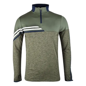 Camisas de media cremallera para hombre, camisas cómodas informales de manga larga a la moda, proveedor al por mayor de OEM y ODM, atuendo elegante directo de fábrica - Product Image 2