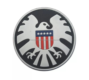 Vente en gros 2024 Meilleure vente Logo personnalisé PVC Badges Grande fleur Forme Dentelle Vêtements Nouveau design en caoutchouc souple PVC Badges tissu sergé - Product Image 1