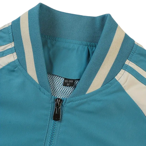 Chaqueta de béisbol ligera de bloque de color hip-hop para hombre, prendas de vestir exteriores con cremallera y cuello levantado deportivo informal, cortavientos para exteriores - Product Image 4