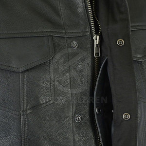 Último Chaleco de cuero personalizado transpirable para hombres Chaleco de cuero para hombres de la mejor calidad Chaleco de cuero para carreras al aire libre - Product Image 3