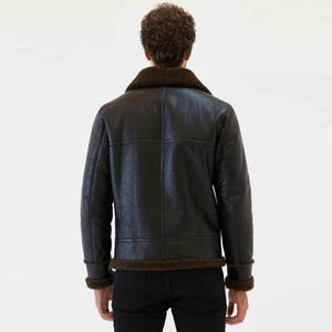 Customizable Men's Winter Leather <b>Canvas</b> <b>Jacket</b> with Stand Collar Breathable Waterproof Design and Personalized Logo - Product Image 6