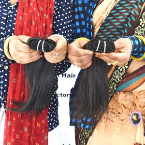 32 pouces 1 faisceau droit brut vierge cuticule aligné cheveux faisceaux non transformés naturel sud de l'Inde Temple Extensions de cheveux humains - Product Image 4