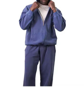 Chándal de Invierno de Alta Calidad para Hombre, Estilo Lavado Ácido, con Cremallera, Manga Larga, Ropa Deportiva Urbana - Product Image 4