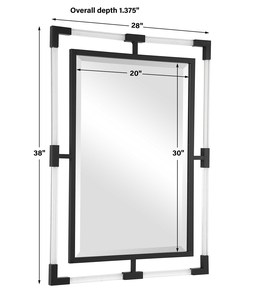 Marco de hierro, espejo de pared rectangular, personalizado, hogar, hotel, apartamento, sala de estar, dormitorio, pasillo, decoración de pared, espejo de tocador - Product Image 3