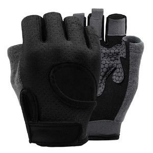 Unisex Leather Gym <b>Gloves</b> <b>Waterproof</b> Weight Lifting Customized Logo Half Finger Protective Features OEM Packaged Fitness <b>Gloves</b> - Product Image 6