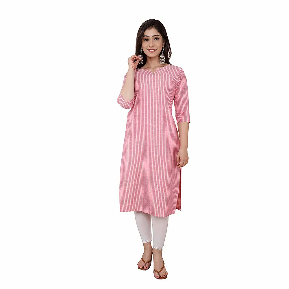 Hint üretici Premium kalite yeni tasarımcı ağırlık Rayon kurti koleksiyonu % 100% pamuklu etnik giyim