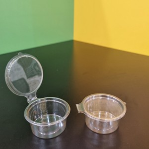 Contenedor de salsa desechable para llevar más vendido Tazas de salsa de plástico PET 2oz 60ml con tapa con bisagras Productos de tendencia 2024 Nuevas llegadas - Product Image 5