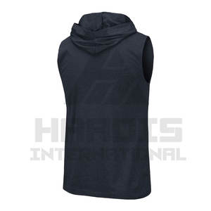 Wholesale Best Supplier Casual Wear <b>Sleeveless</b> <b>Men</b> Gym <b>Hoodie</b> 2026 Latest Design Plain <b>Men</b> Gym <b>Hoodie</b> - Product Image 3