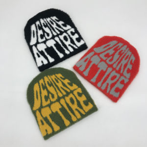 Bonnet en tricot jacquard Y2K personnalisé de qualité supérieure en coton/laine avec logo, nouveau design, style image, prêt à voyager, respirant - Product Image 2