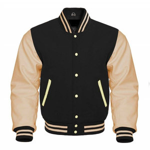 Vestes universitaires de style urbain, fabriquées sur mesure, écologiques, imperméables, avec manches avant en cuir, vente en gros - Product Image 1
