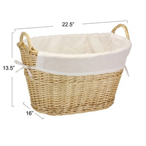 Cesta de lavandería de mimbre con asas, cesta de almacenamiento hecha a mano, venta al por mayor, ecológica, hecha en Vietnam - Product Image 3