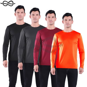 เสื้อยืดแขนยาวผ้าไมโครไฟเบอร์สำหรับผู้ชาย คุณภาพสูง สำหรับออกกำลังกาย สวมใส่สบาย ดีไซน์ OEM แบบกำหนดเอง แห้งเร็ว - Product Image 5