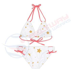 2022 gran oferta Sexy 100% conjunto de Bikini de algodón OEM personalizado traje de baño y ropa de playa sujetadores de talla grande con logotipo personalizado transpirable nuevos estilos - Product Image 5