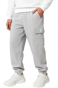 <b>Men's</b> Warm Cotton Straight-Leg Sweatpants - Thick <b>Velvet</b> Autumn/Winter Casual <b>Trousers</b>, Loose Fit Plus Size Daily Pants - Product Image 1