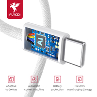FLYCDI - Cable de Datos USB Tipo C de Carga Rápida, Trenzado, Universal, de 1 Metro, para Teléfonos Móviles iPhone