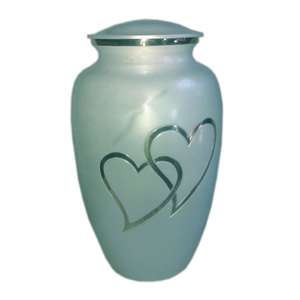 Petite urne décorative moderne en aluminium pour femmes avec support à motif de rose, boîte cadeau et sac en velours - Mini urne commémorative en forme de cœur - Product Image 5