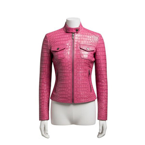 Chaqueta de Cuero Elegante con Relieve, Construcción Tejida, Costuras Limpias, Detalles Texturizados, Sensación Premium Ecológica - Product Image 1