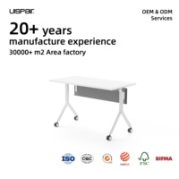 Uispair – mobilier de salle de conférence, table pliante, table de conférence, table de réunion, table de bureau, table moderne en bois réglable