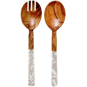 Brown Color 2 Piece Sadye Resin Salad Server Set SALAD SERVER SET HANDMADE INDIAN PRODUCT FACTORY RATE AVAILABLE - Product Image 5