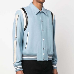 Chaqueta Universitaria Clásica de Invierno con Cuello Alto y Bordado para Parejas, Chaqueta Deportiva Ligera con Letras para Hombre - Product Image 3