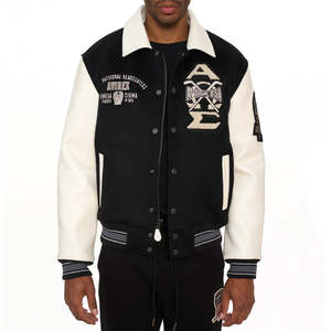 New High Quality Stylish Windproof Leather Made Avirex Jackets / Custom Made Outdoor Best Selling Genuine Cowhide Avirex Jackets - Product Image 4