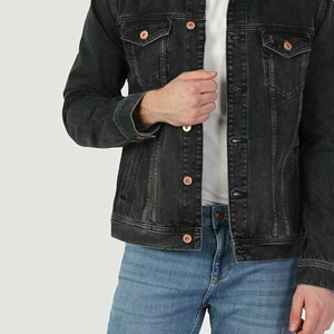 Veste denim d'hiver de grande taille pour hommes, chemise de mode individuelle imprimée de couleur unie et décontractée de style vintage - Product Image 3