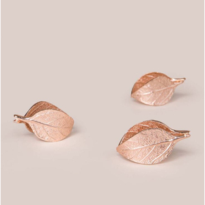 Design de luxe Table Réglage Rond De Serviette Feuille D'automne Ronds De Serviette En Acier Inoxydable Avec Finition Or Rose Clip De Serviette Porte-Mouchoirs - Product Image 2