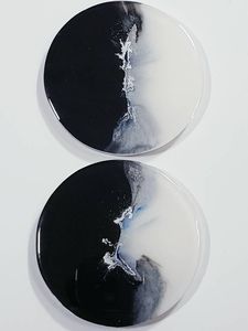 Sous-verres en résine de luxe faits à la main fonctionnels tampons carrés colorés personnalisables pour ensemble de table de tapis de cuisine meilleur prix - Product Image 3