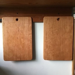 Ensemble de planches à découper en fibre de bois d'acacia naturel, planche à découper en bois de cuisine avec rainure pour le jus, poignée intérieure - Product Image 5