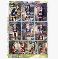 Vente en gros de cartes de collection de personnages féminins d'anime A6 avec motif floral printanier, en promotion pour le streaming en direct