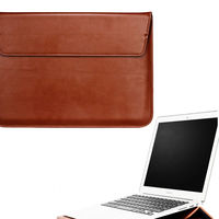 Housse en cuir PU de 13 pouces avec support pour ordinateur portable, sacoche pour ordinateur portable avec support pour ordinateur portable