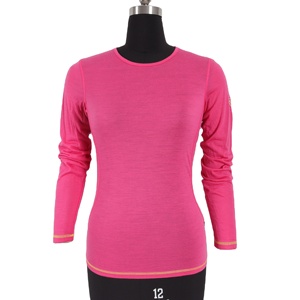 LEHEHE Hot Sale 100% Merino <strong>Wool</strong> Lightweight Women's <strong>Base</strong> <strong>Layer</strong> Thermal Top OEM - Product Image 1