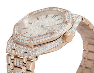 นาฬิกาสแตนเลสสตีลใส่ได้ทั้งชายและหญิงสุดหรูทันสมัยพร้อมจอแสดงผลแบบแอนะล็อกกลไกการเคลื่อนไหวแบบไม่มีน้ำ - Product Image 4