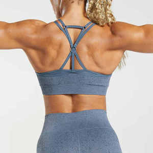 Sujetador deportivo con logotipo personalizado de talla grande XXL Top de alto impacto para mujer Sujetador deportivo de yoga sin costuras para mujer - Product Image 4