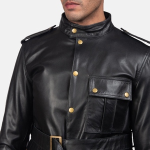 Nouvel arrivage de veste en cuir design à la mode pour hommes Vestes en cuir PU Veste en cuir de vachette de qualité supérieure - Product Image 5